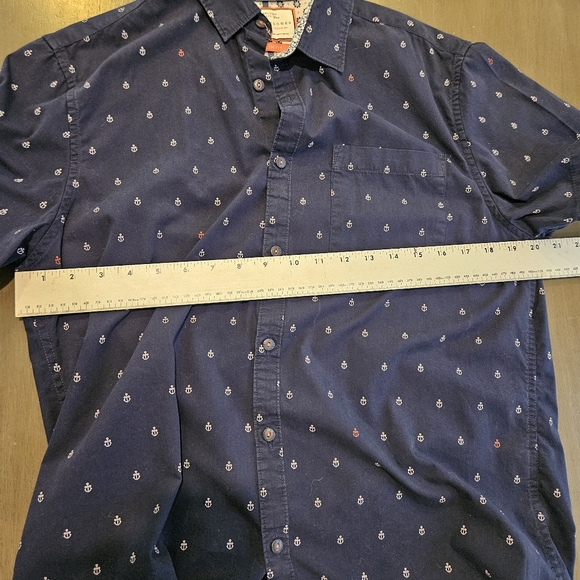 Denim & Flower Slim Fit Men's Large Anchor Print Short Sleeve Shirt A1212 - Picture 10 of 12